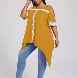 Mustard yellow Hem tee
